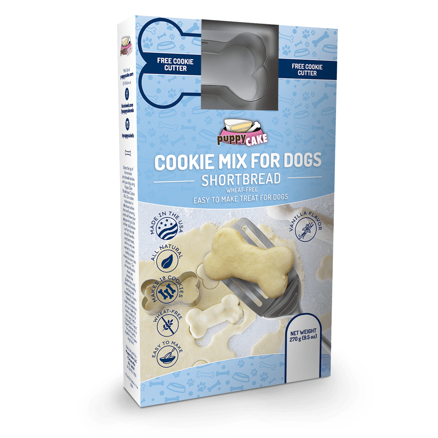 PuppyCake Shortbread Cookie Mix (wheat-free) 狗狗奶油酥餅連模