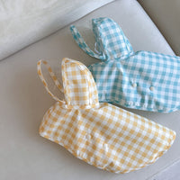 韓國格仔雨衣斗篷 連帽 Korea plaid raincoat poncho with hood