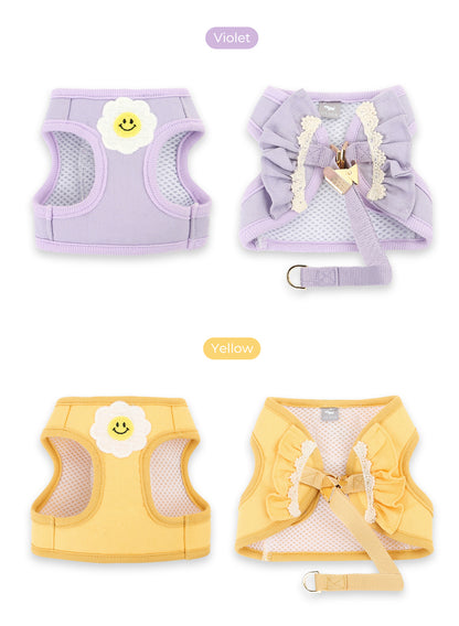 Itsdog 荷葉邊花花胸帶 Lotus Leaf Edged Floral Harness