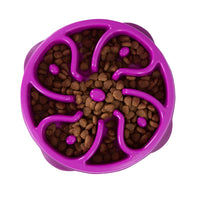 Outward Hound Fun Feeder Slo Bowl 慢食碗 - 紫色花型