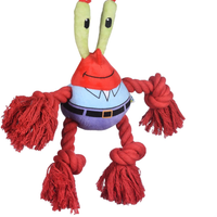 SpongeBob Mr. Krabs Rope Squeaky Plush Dog Toy 蟹老闆拉繩玩具