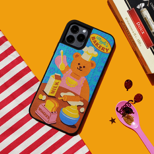 【限時優惠】Wiggle Wiggle iPhone case 織標款 熊仔烘焙