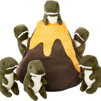 Frisco VolcanoPlush Squeaky Dog Toy 火山小恐龍玩具 (6pcs)