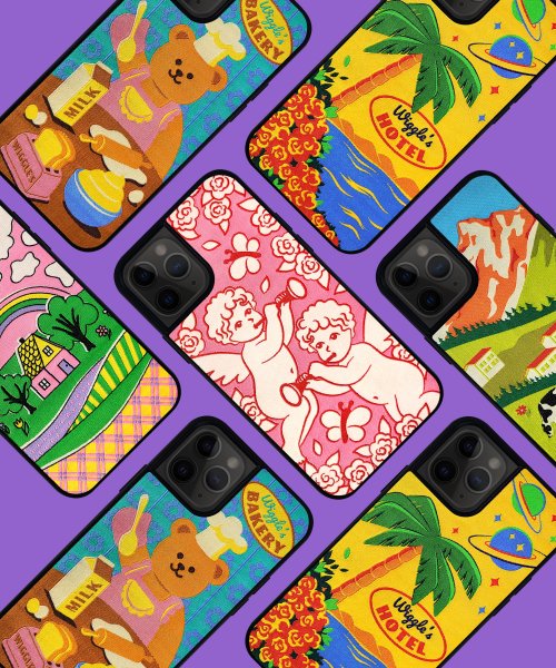 【限時優惠】Wiggle Wiggle iPhone case 織標款 粉紅天使
