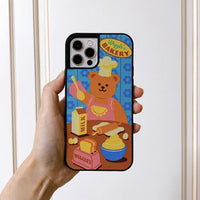 【限時優惠】Wiggle Wiggle iPhone case 織標款 熊仔烘焙