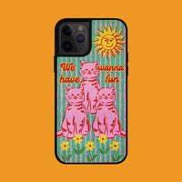 【限時優惠】Wiggle Wiggle iPhone case 織標款 三隻小貓
