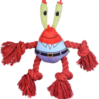 SpongeBob Mr. Krabs Rope Squeaky Plush Dog Toy 蟹老闆拉繩玩具