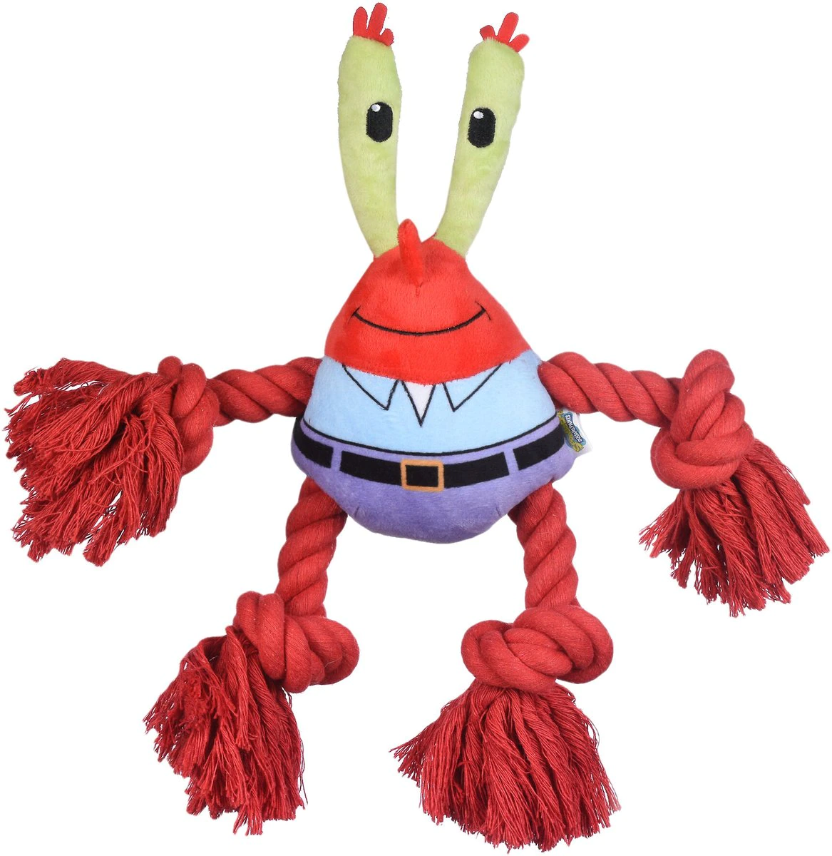 SpongeBob Mr. Krabs Rope Squeaky Plush Dog Toy 蟹老闆拉繩玩具