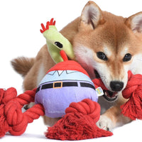 SpongeBob Mr. Krabs Rope Squeaky Plush Dog Toy 蟹老闆拉繩玩具