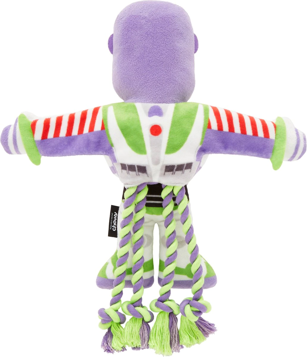 Disney Pixar Buzz Lightyear Plush with Rope Squeaky Dog Toy 巴斯光年拉繩發聲玩具