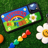 【限時優惠】Wiggle Wiggle iPhone Case 刺繡款 彩虹花花