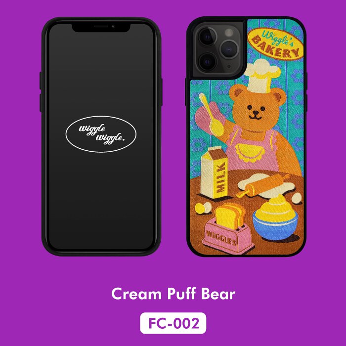 【限時優惠】Wiggle Wiggle iPhone case 織標款 熊仔烘焙