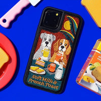 【限時優惠】Wiggle Wiggle iPhone Case 刺繡款 狗狗早餐