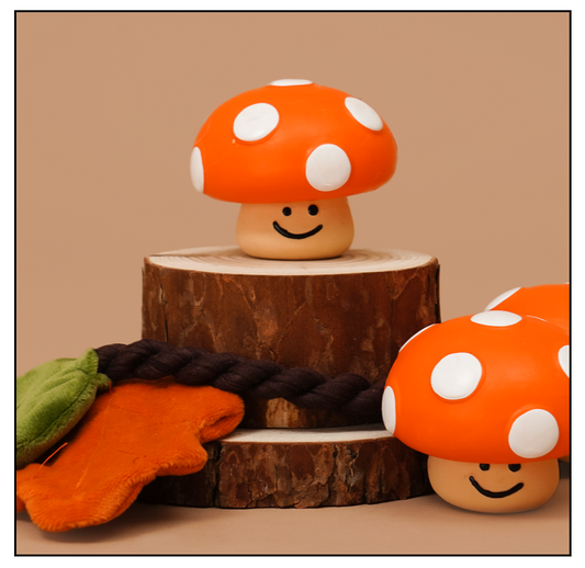 BaconBox Orange Mushroom Latex Toy 菇菇乳膠玩具