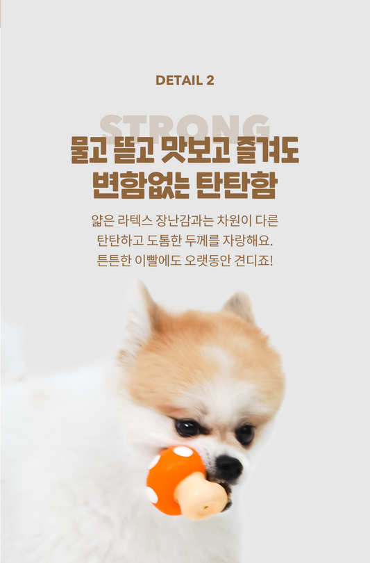 BaconBox Orange Mushroom Latex Toy 菇菇乳膠玩具