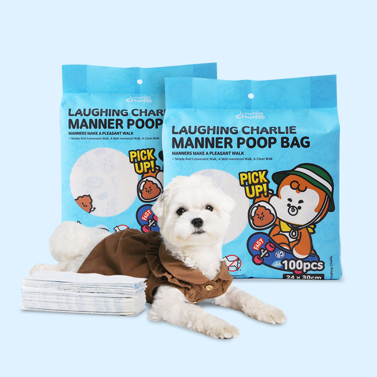 韓國 Laughing Charlie Poop Bag + Tissue 100pcs