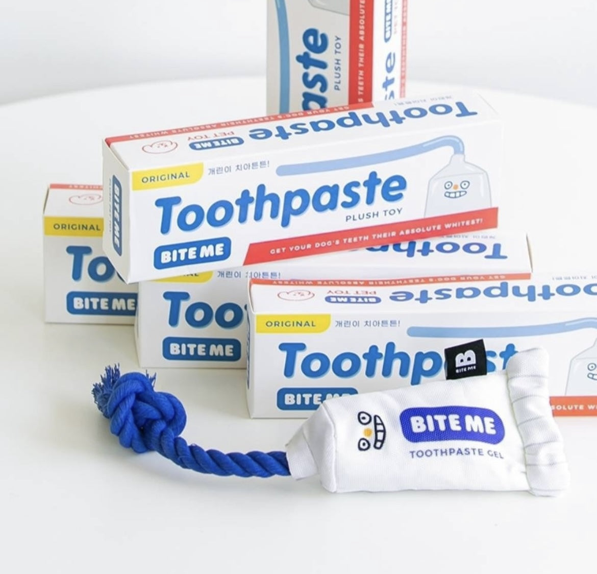 Biteme Toothpaste Rope & Plush Toy 牙膏拉扯玩具