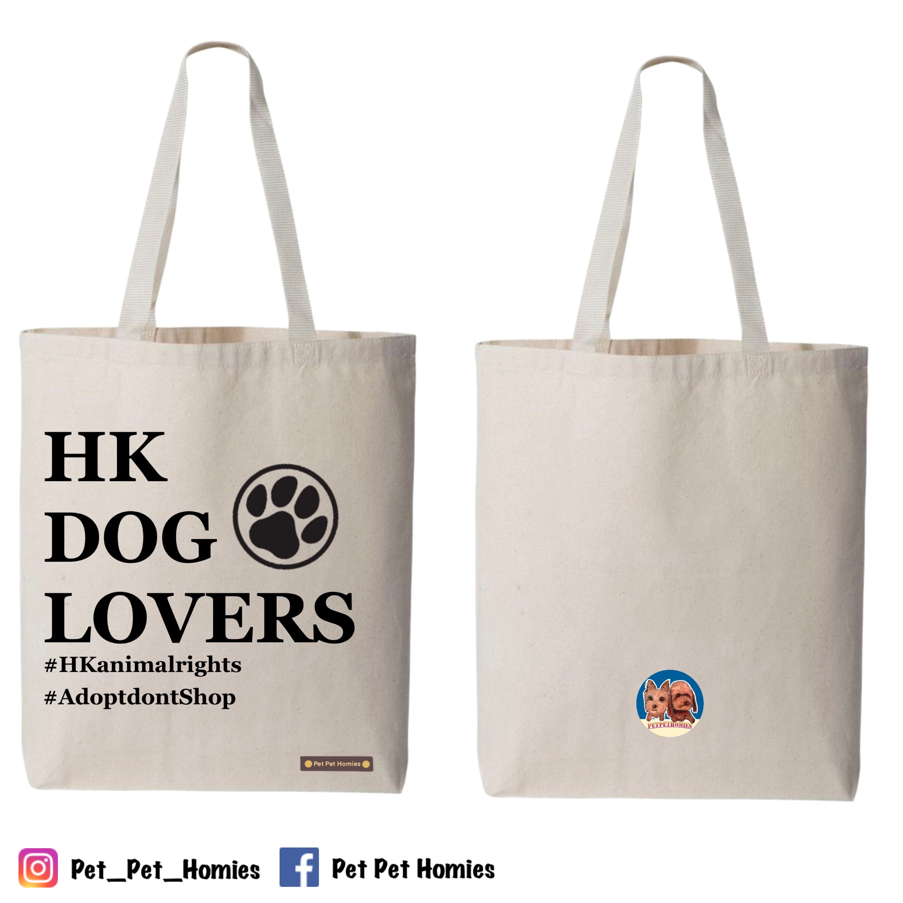 HK Dog Lover 帆布袋 tote bag