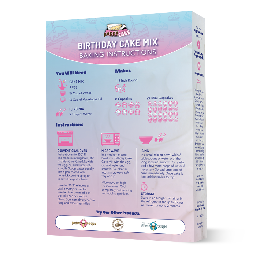 Puppy Cake Mix - 雲呢拿味蛋糕 Birthday Cake Flavored with Sprinkles